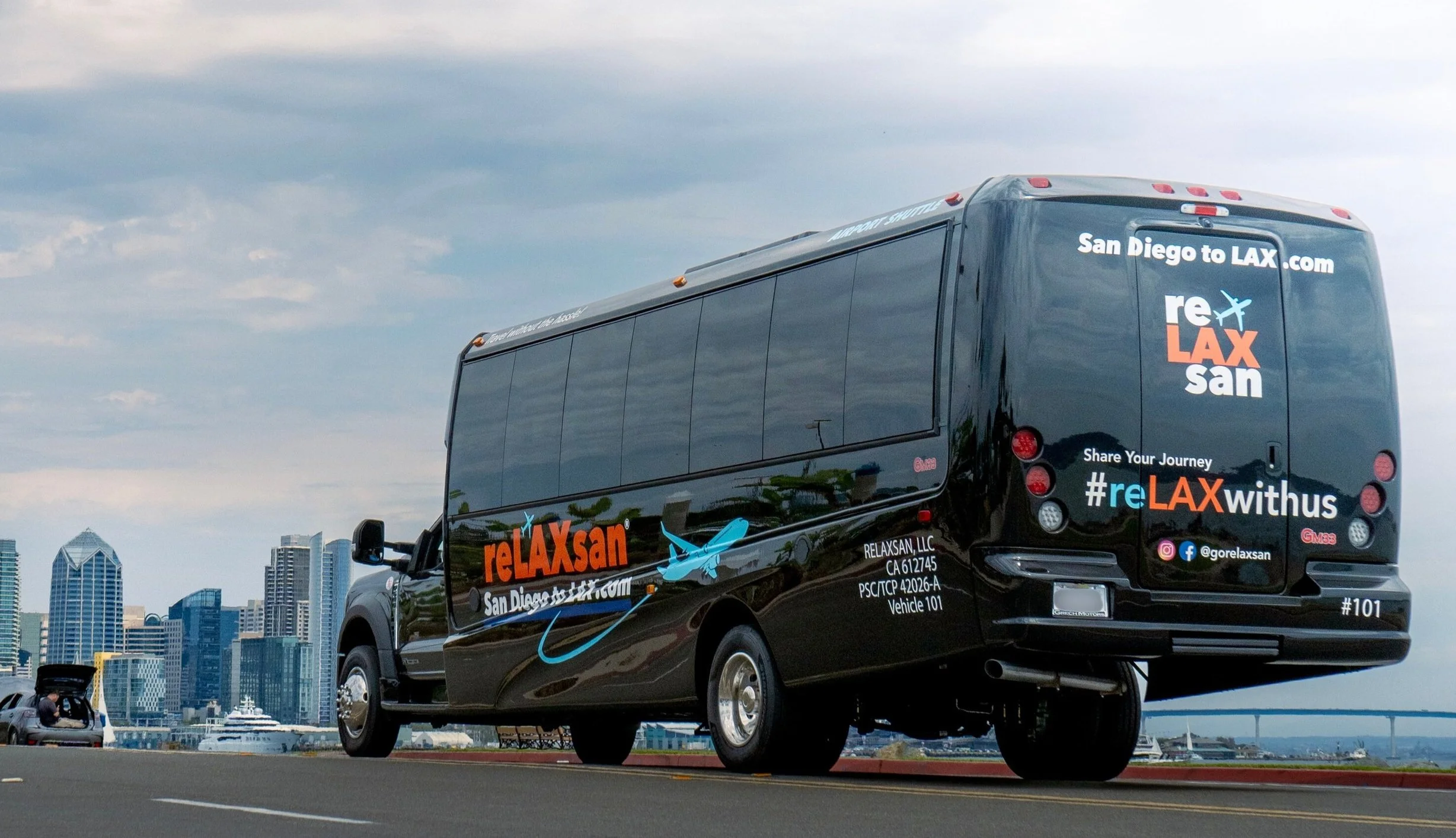 涼　ドランカーバス New Luxury Shuttle Buses from San Diego to LAX | Only $58 One Way